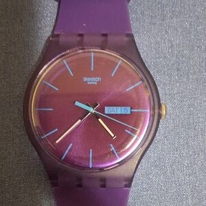 Swatch Purple and Blue Smartwatch